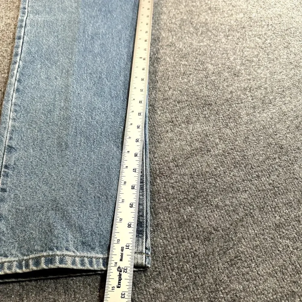 Carhartt B17 STW Relaxed Fit Jeans Mens 36x32 Light Wash Blue Tapered Denim Work